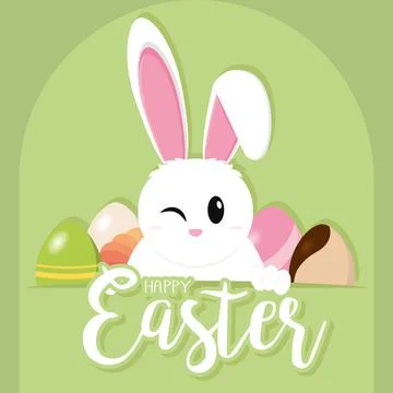 Happy easter poster Stock Illustration