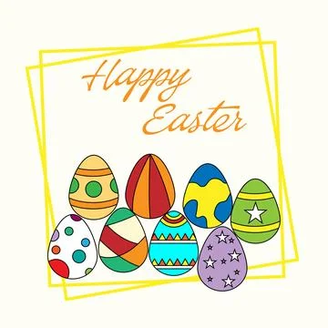 Happy Easter Poster Stock Illustration
