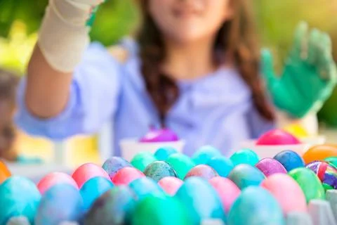 Happy Easter preparation Stock Photos