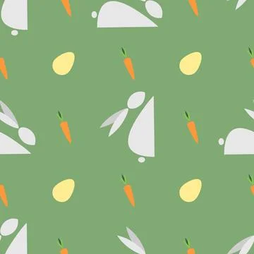 Happy Easter print. Vector seamless pattern with bunnies for Easter and other 스톡 일러스트
