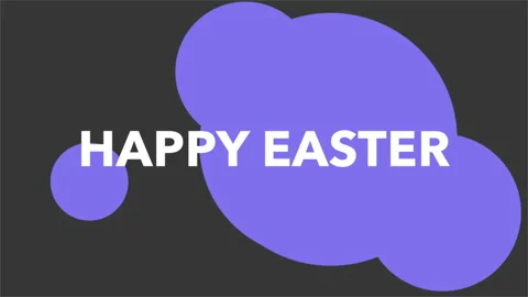 Happy Easter with purple dots Stock Footage 165182553