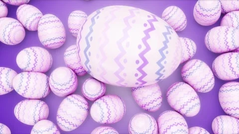 Happy Easter Purple Eggs Background Stock Footage 269306861