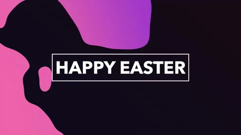 Happy Easter with purple geometric shapes pattern Stock Footage 168815392