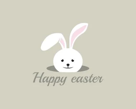 Happy easter rabbit in background vector Stockillustratie