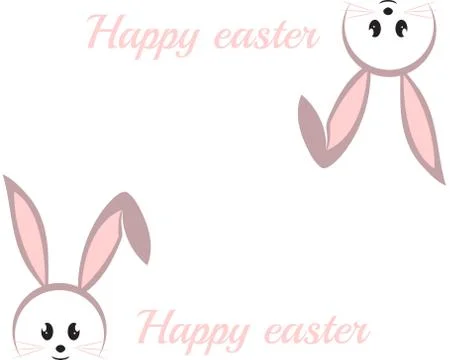Happy easter rabbit in background vector Illustrazione stock