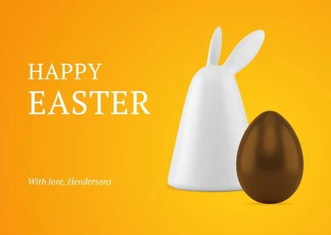 Happy Easter rabbit bauble chocolate chicken egg 3d greeting card design te.. 스톡 일러스트