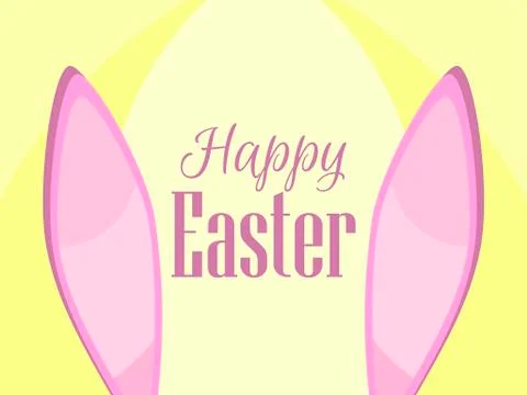 Happy easter. The rabbit ears. Vector illustration Stockillustratie