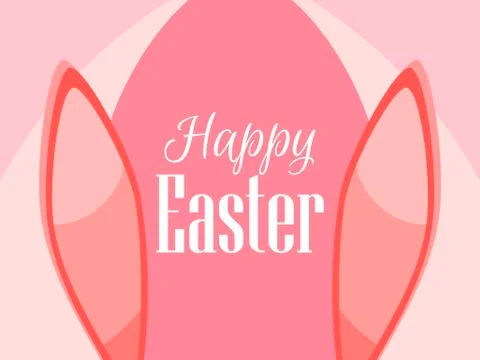 Happy easter. The rabbit ears. Vector illustration Illustrazione stock