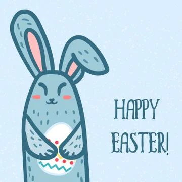 Happy Easter Rabbit Stock Illustration