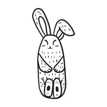 Happy Easter Rabbit Stock Illustration