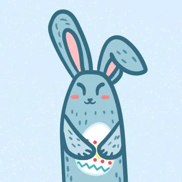 Happy Easter Rabbit Stock Illustration