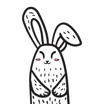 Happy Easter Rabbit Stock Illustration