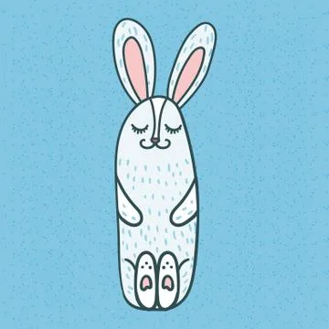 Happy Easter Rabbit Stock Illustration