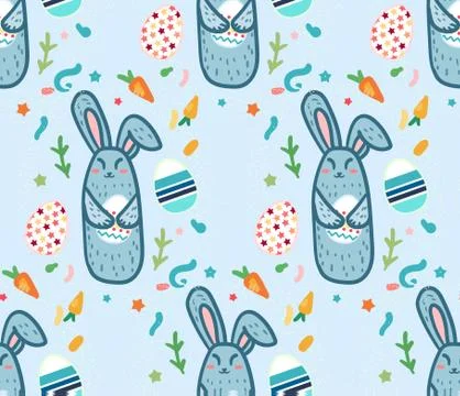 Happy Easter Rabbit Stock Illustration