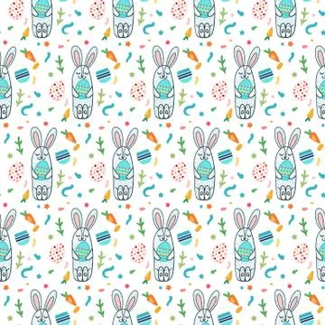 Happy Easter Rabbit Stock Illustration
