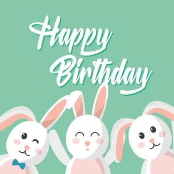Happy easter rabbit Stock Illustration
