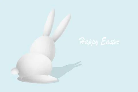 Happy easter rabbit Stock Illustration