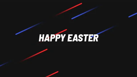 Happy Easter with red and blue lines pattern Stock Footage 165182594