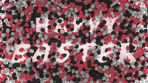 Happy Easter red Eggs Background Stock Footage 236169355