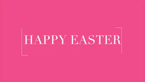 Happy Easter on retro rose pattern Stock Footage 168815014