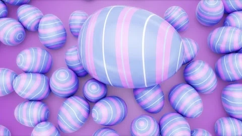 Happy Easter Reveal Purple Background Video stock 269307713