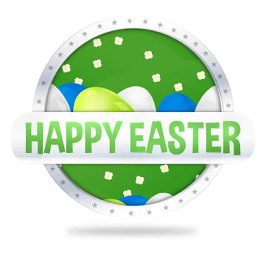 Happy easter round creative design Stock Illustration