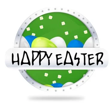Happy easter round creative design Stock Illustration
