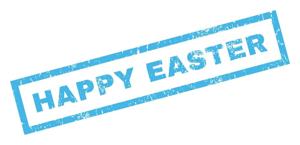 Happy Easter Rubber Stamp Illustrazione stock