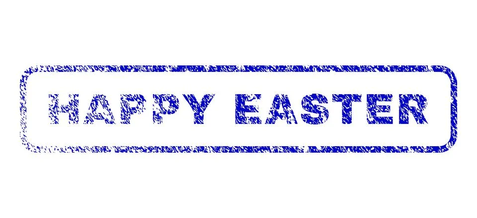 Happy Easter Rubber Stamp Stock Illustration