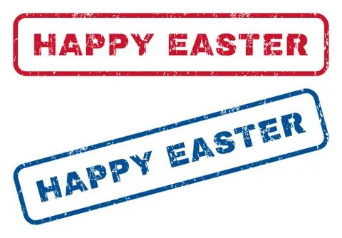 Happy Easter Rubber Stamps Illustrazione stock