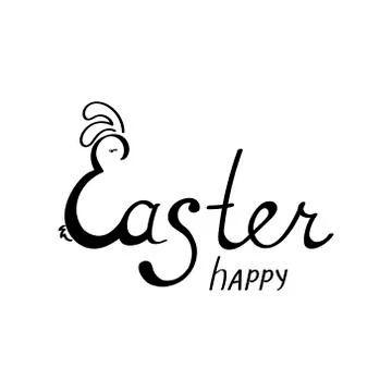 Happy Easter Sale text isolated on background. Hand drawn lettering Easter as Stock Illustration
