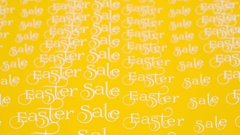 Happy Easter sale text kinetic typography. Discount and promotion poster concept Stock Footage 128010997