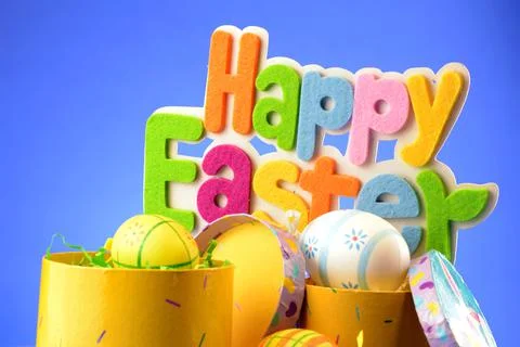 Happy Easter Scene Foto stock