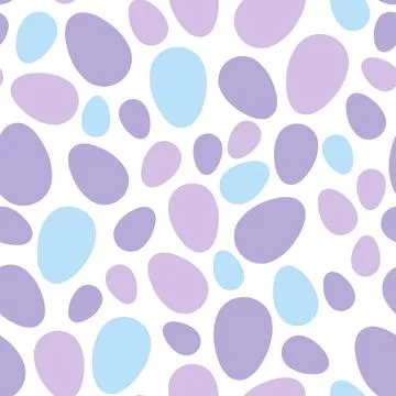 Happy Easter seamless pattern with colorful eggs on white background. Polka dots 스톡 일러스트