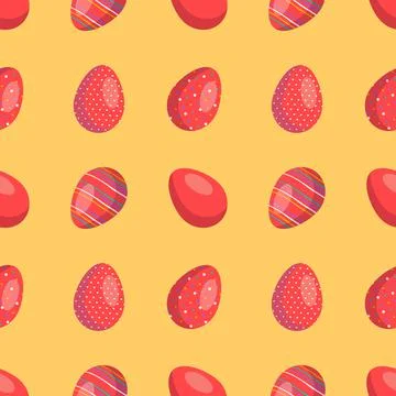 Happy Easter seamless pattern with eggs Stock Illustration