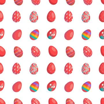 Happy Easter seamless pattern with eggs Stock Illustration