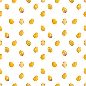 Happy Easter seamless pattern with eggs Stock Illustration