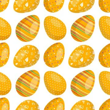 Happy Easter seamless pattern with eggs Stock Illustration