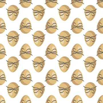 Happy Easter seamless pattern with eggs イラスト素材