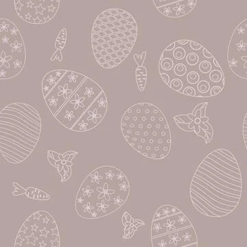 Happy Easter seamless pattern eggs festive background 스톡 일러스트