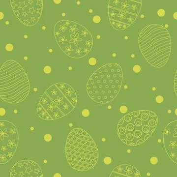Happy Easter seamless pattern eggs festive background Illustrazione stock
