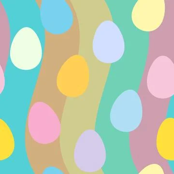 Happy Easter seamless pattern eggs festive background Illustrazione stock