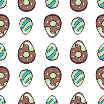 Happy Easter Seamless Pattern Stock Illustration