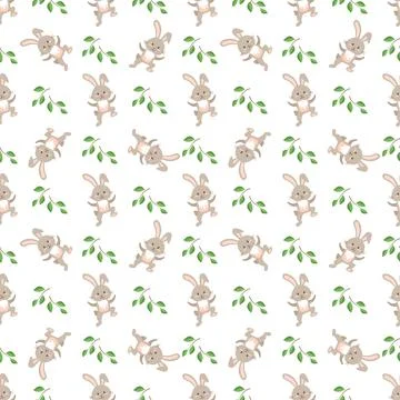 Happy Easter seamless pattern イラスト素材