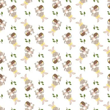 Happy Easter seamless pattern Illustrazione stock