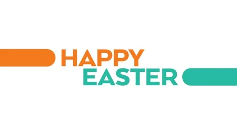 Happy Easter seamlessly loopable text animation on a white background Stock Footage 269505281