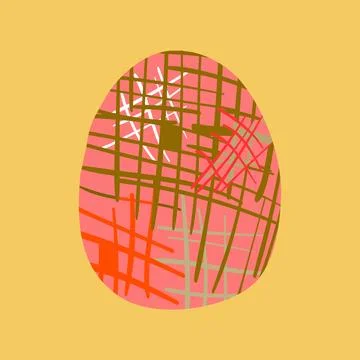 Happy Easter set of cards, posters or covers in modern minimalistic style eggs Stock Illustration