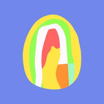 Happy Easter set of cards, posters or covers in modern minimalistic style eggs Stock Illustration