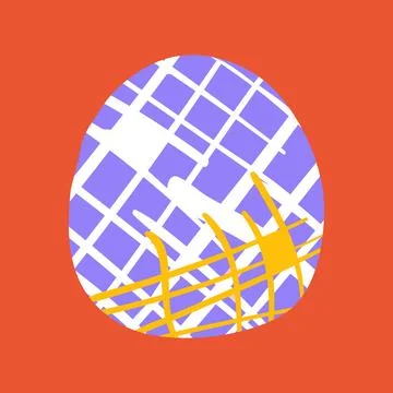 Happy Easter set of cards, posters or covers in modern minimalistic style eggs Stock Illustration