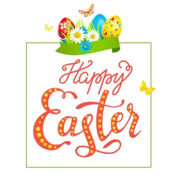 Happy Easter sign Stock Illustration
